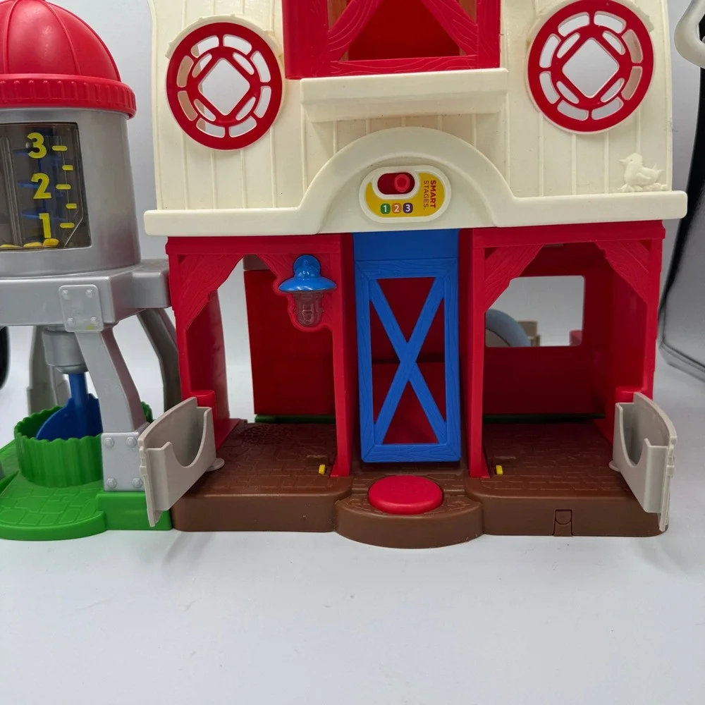 Fisher-Price Little People Caring for Animals Farm Toddler Playset Red White